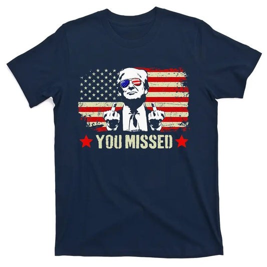 You Missed Usa Flag Donald Trump 2024 Rally Proud American Presidential Election T-Shirt Hoodie, Sweatshirt | WearSparks.com