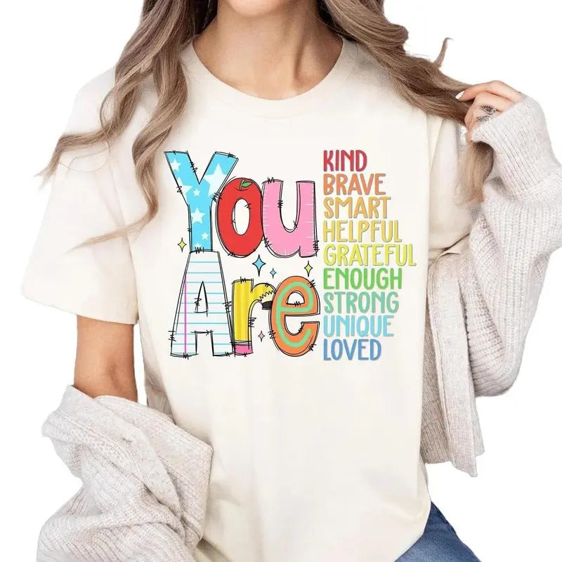 You are kind Shirt, Back to school Sweatshirt, Back to school Tee, Teacher Shirt, Teacher appreciation Tee, Retro Teacher...