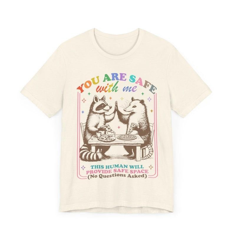 You are safe with me | lgbtq straight ally | this human will provide safe space | ally shirts | ally flag | pride merch...