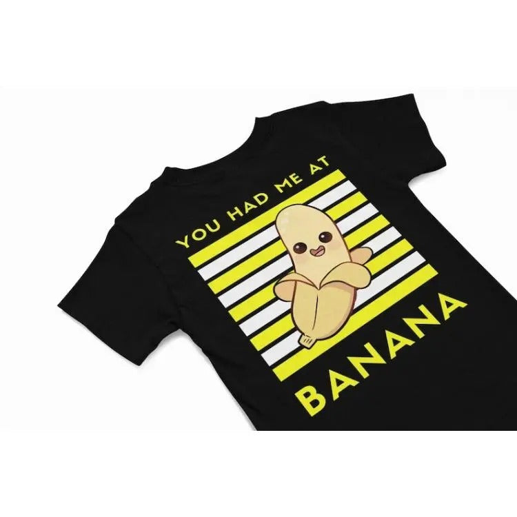 You had me at banana kawaii T-Shirt, Cute kawaii banana Tee, Funny foody shirt gift, quirky food humour shirt, kawaii...