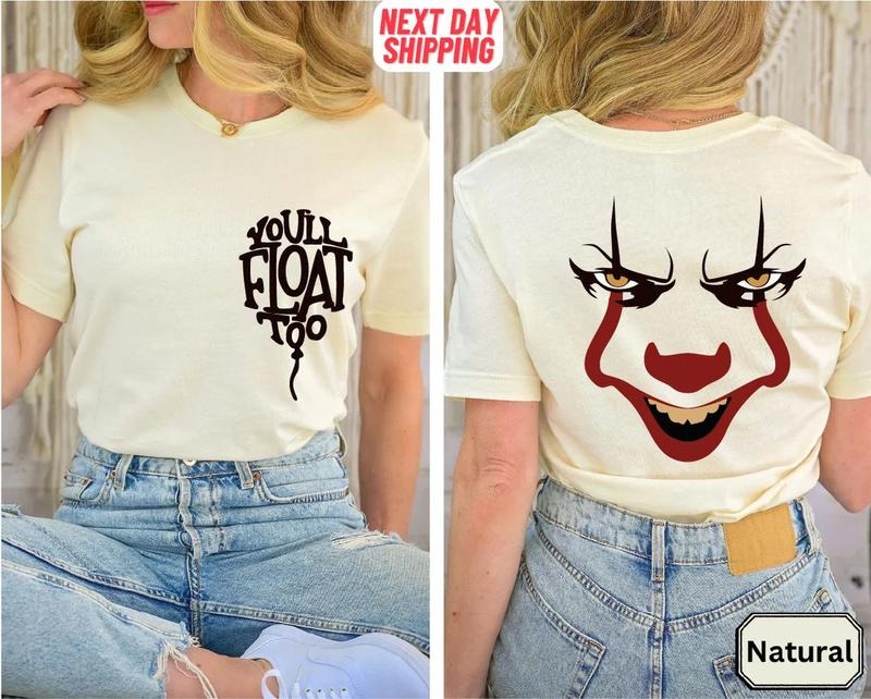 You'll float Too Shirt, Horror Clown Balloon Shirt, Horror Character Shirt, Horror Halloween Shirt, Horror Movie Shirt,...