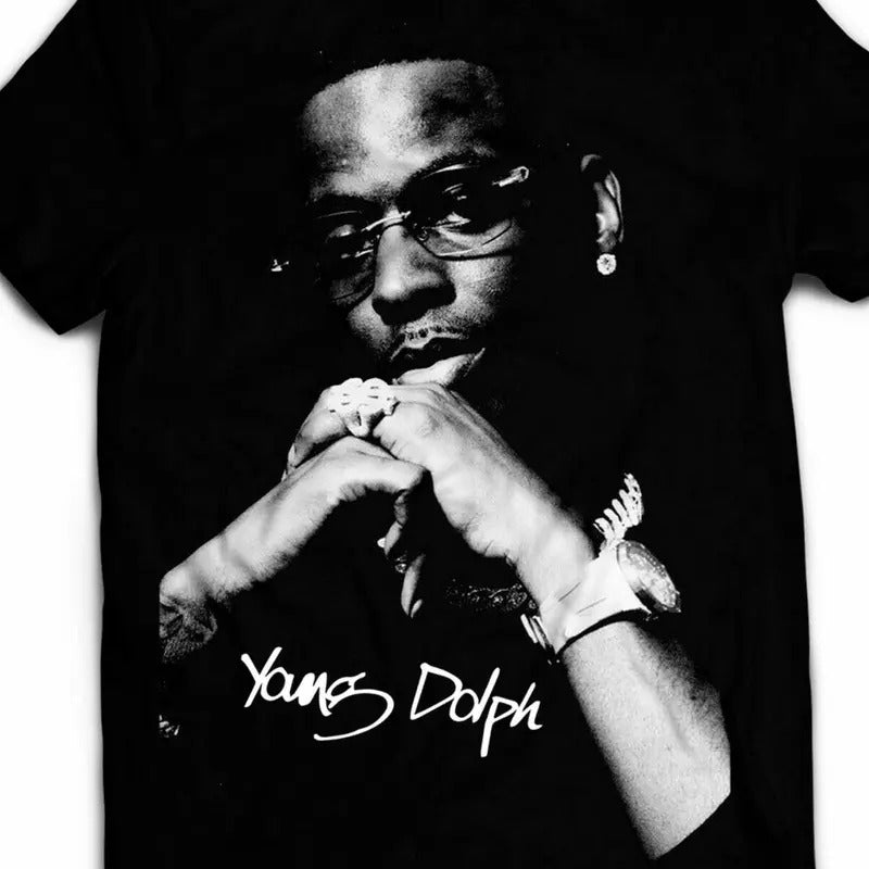 Young Dolph Signed Men T-shirt Black Short Sleeve All SIZE Hoodie, Sweatshirt | WearSparks.com