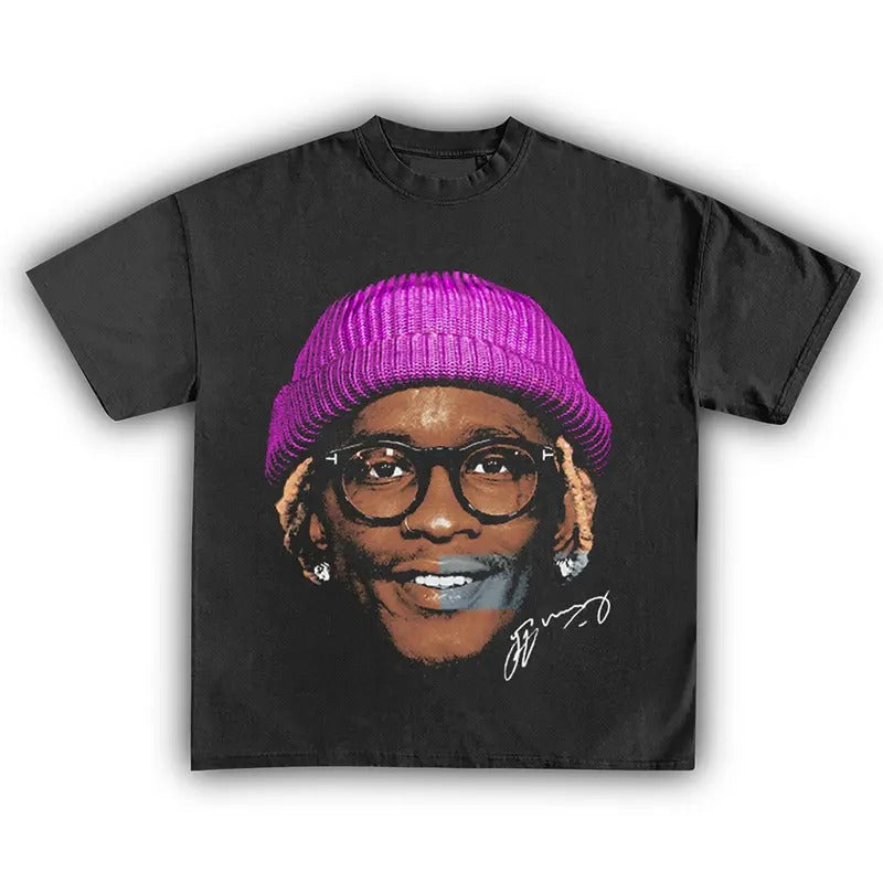 Young Thug Graphic Tee Shirt Big Face Vintage Rapper Hip Hop Concert Merch Men Women Streetwear Hoodie, Sweatshirt