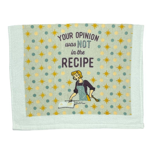 Your Opinion Was Not In The Recipe Funny Kitchen Cook Book Tea Towel Funny Dish Towels Soft Adsorbent Tea Towel T-Shirts,...