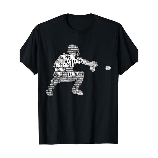 Youth & Men's Baseball Catcher Graphic T-Shirt for Boys
