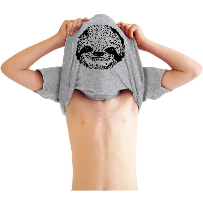 Youth Ask Me Why I'm Lazy T Shirt Funny Flipup Zoo Animal Sloth Tee For Kids Funny T Shirts Animal Tops for Kids Funny...