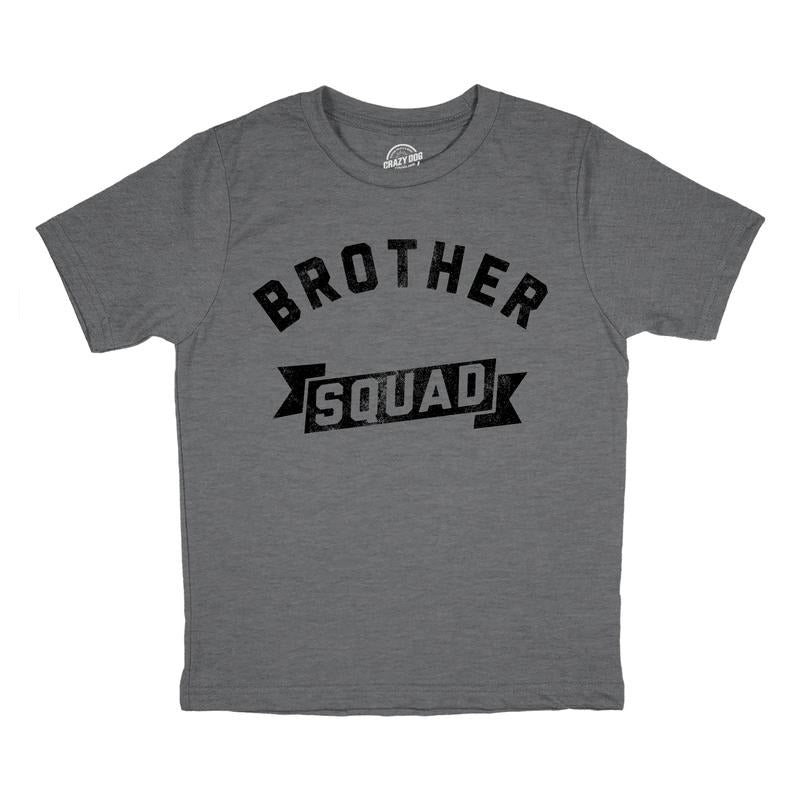 Youth Brother Squad T Shirt Funny Awesome Bro Sibling Joke Tee For Kids Funny T Shirts Funny Brother Short Sleeve Novelty...