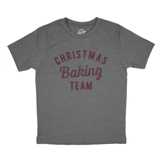 Youth Christmas Baking Team T Shirt Funny Xmas Party Family Novelty Graphic Tee For Kids Funny T Shirts Christmas Tops...
