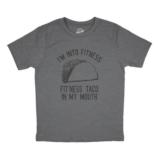 Youth Fitness Tacos T Shirt Funny Workout Mexican Food Lovers Joke Tee For Kids Funny T Shirts Food Tops for Kids Funny...