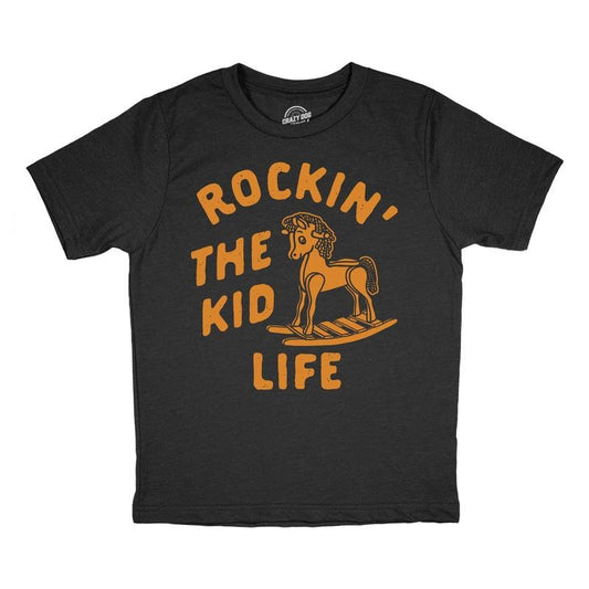 Youth Funny T Shirts Rockin The Kid Life Sarcastic Graphic Tee For Kids Funny T Shirts Funny Sarcastic Short Sleeve...