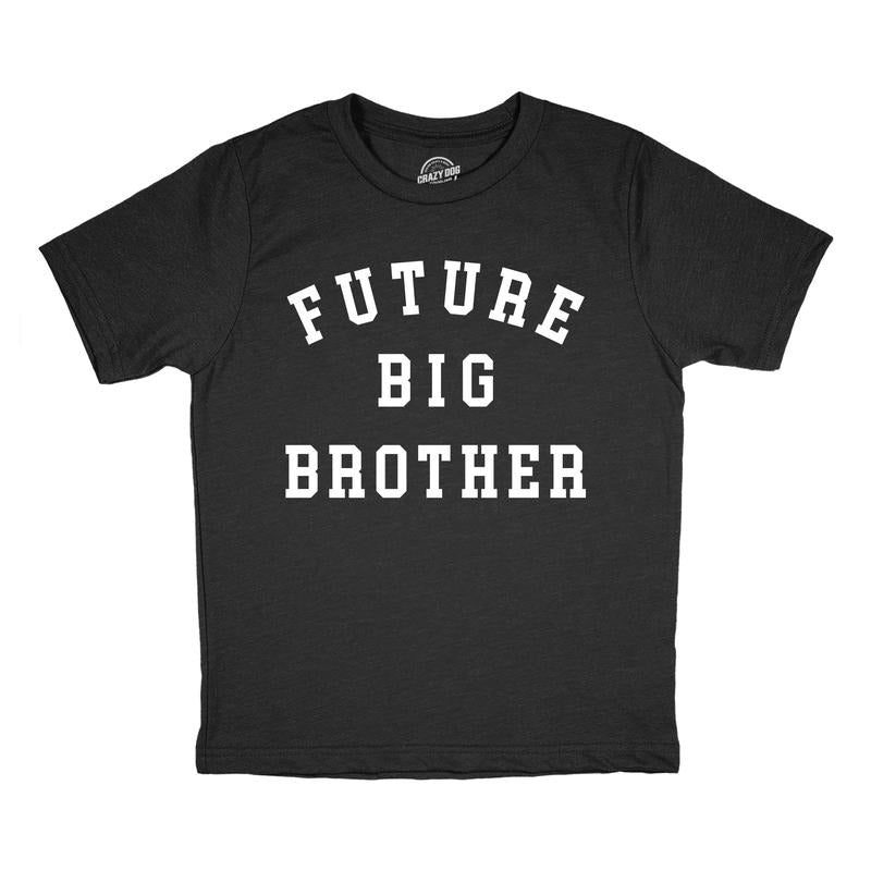 Youth Future Big Brother T Shirt Funny Sibling New Baby Joke Tee For Kids Funny T Shirts Funny Brother Short Sleeve...