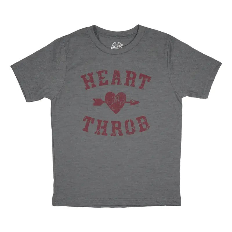 Youth Heart Throb T Shirt Cute Valentines Day T Shirts for Kids Funny T Shirts Love Tops for Kids Novelty Tees for Kids...