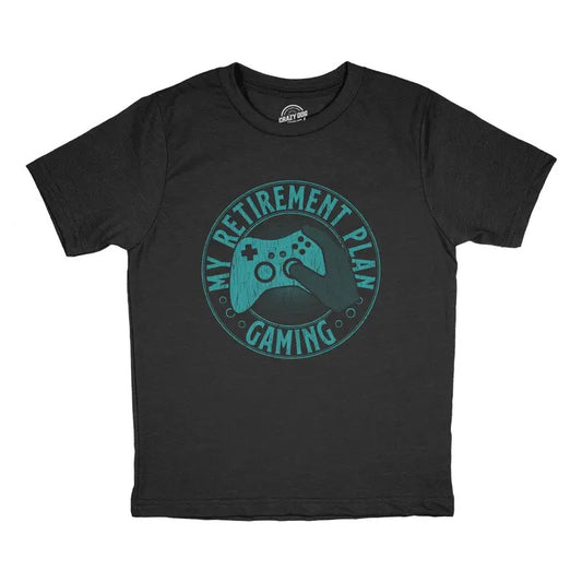 Youth My Retirement Plan Gaming T Shirt Funny Nerdy Video Games Joke Tee For Kids Funny T Shirts Gamer T Shirt for Kids...