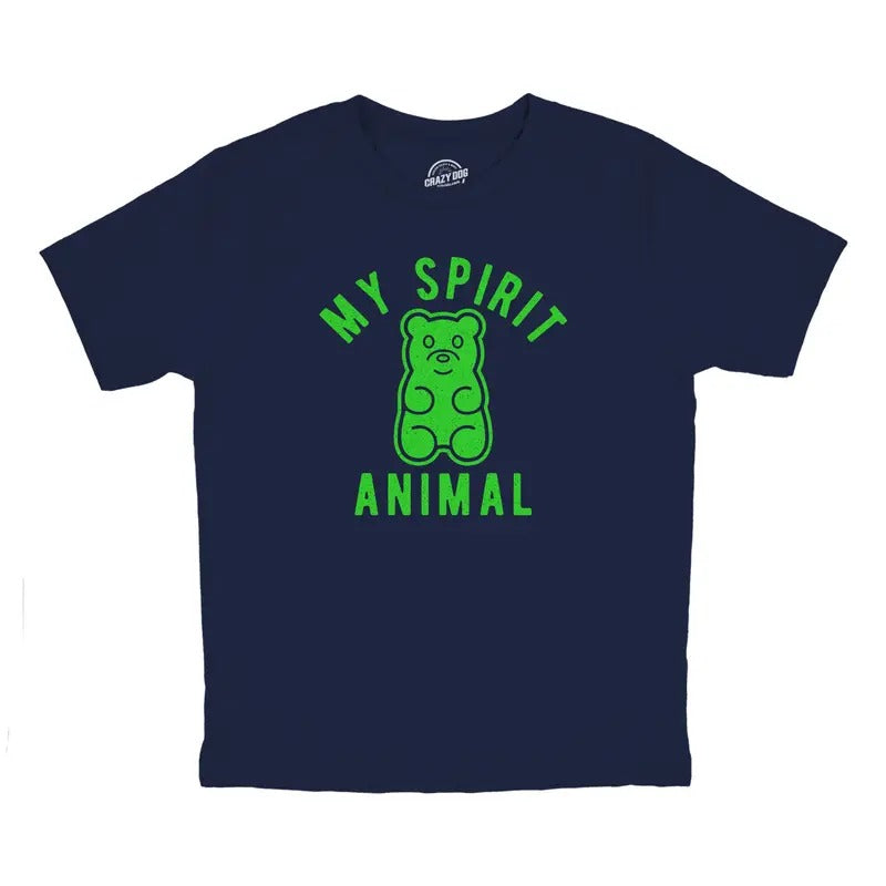 Youth My Spirit Animal Gummy Bear T Shirt Funny Candy Lover Tee For Kids Funny T Shirts Animal T Shirt for Kids Funny...