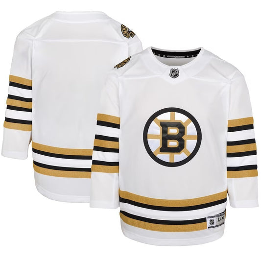 Youth Boston Bruins 100th Anniversary Premier Jersey - White