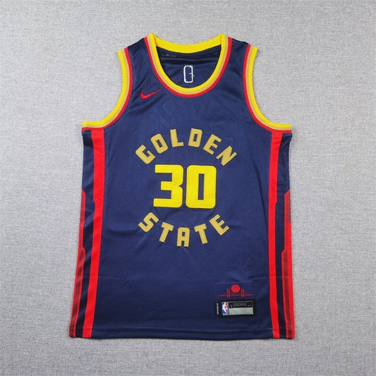 Youth Golden State Warriors #30 Stephen Curry Youth 25 Warriors 30 # Curry Navy City Edition Style 2