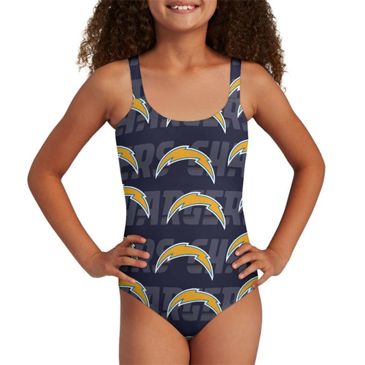 Youth Los Angeles Chargers Bodysuit Comfortable Swimwear Beachwear Bathing 001(Pls