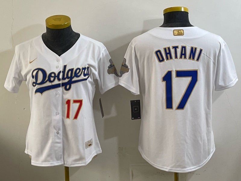 Youth Los Angeles Dodgers #17 Shohei Ohtani Dodgers Platinum Edition Women Youth