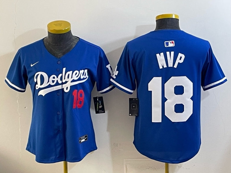 Youth Los Angeles Dodgers #18 MVP Dodgers Women Youth