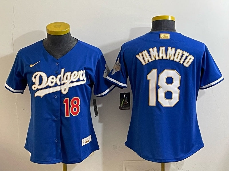 Youth Los Angeles Dodgers #18 Yoshinobu Yamamoto Dodgers Edition Women Youth