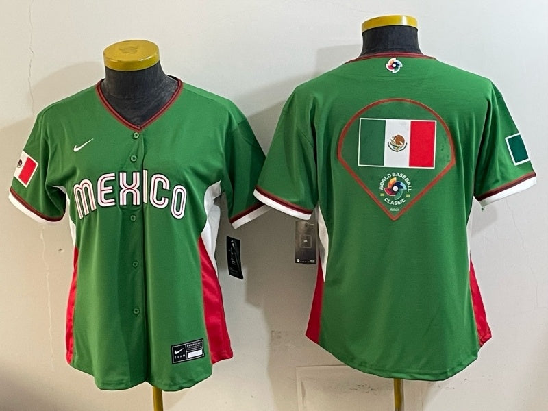 Youth Mexico Baseball Green 2026 World Baseball Classic Stadium 26 World Cup Women Youth Style 2