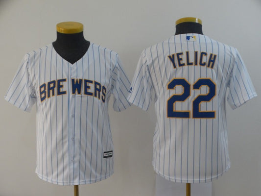 Youth Milwaukee Brewers #22 Christian Yelich