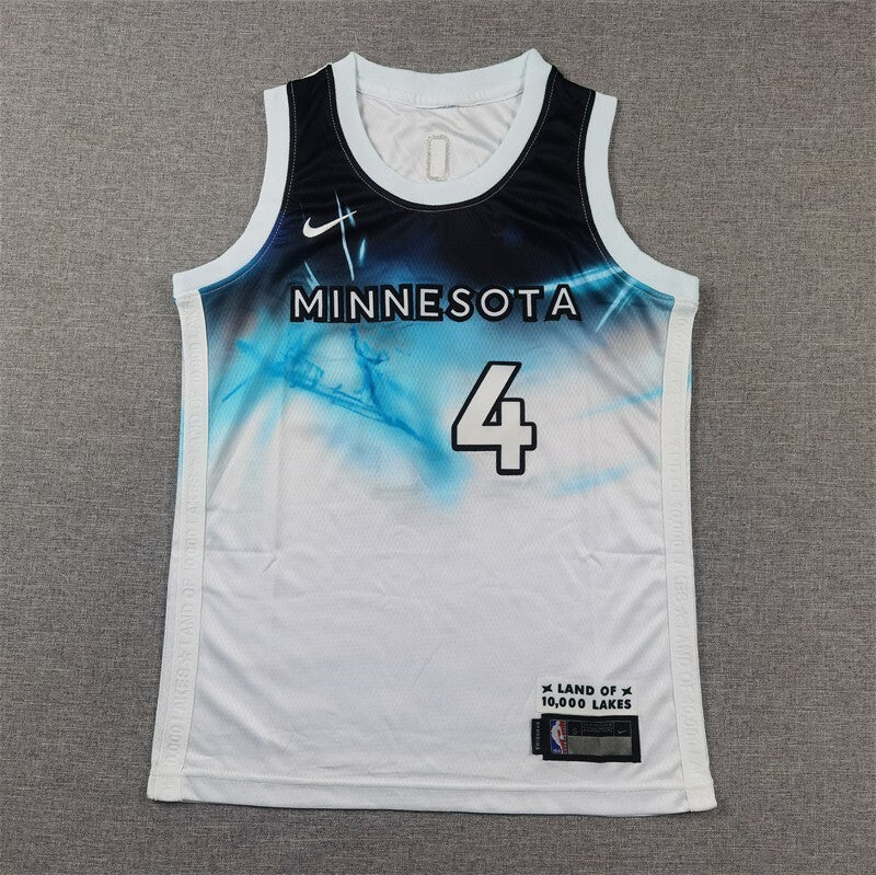 Youth Minnesota Timberwolves #4 Robert Dillingham Youth 25 Timberwolves 4 # · White City Edition Style 2