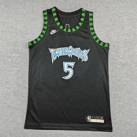 Youth Minnesota Timberwolves #5 Anthony Edwards Youth Timberwolves 5 Classic Black Style 1