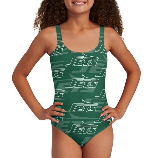 Youth New York Jets Bodysuit Comfortable Swimwear Beachwear Bathing 001(Pls
