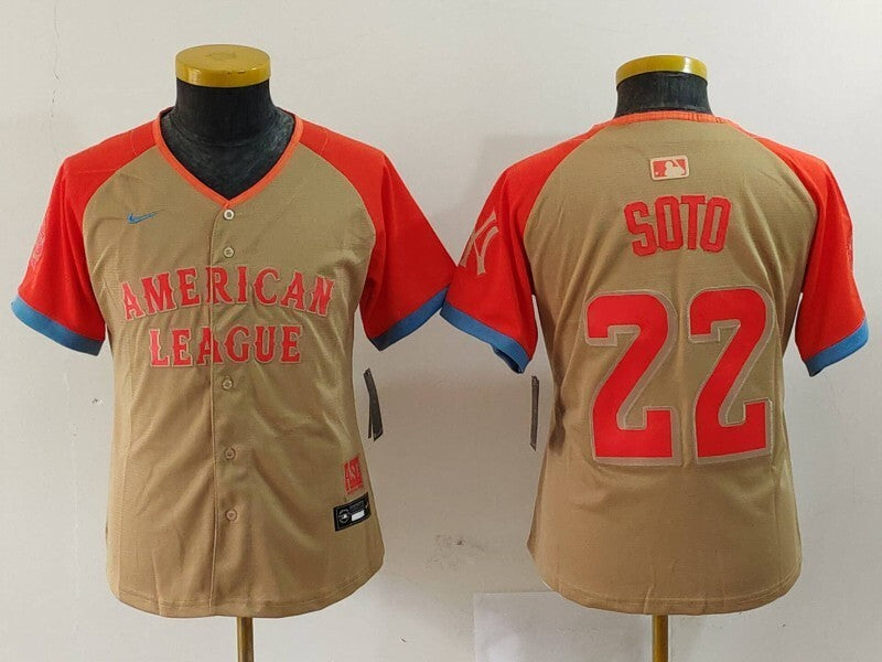 Youth New York Yankees #22 Juan Soto Yankees 24 All-Star Youth Style 1
