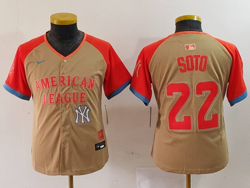 Youth New York Yankees #22 Juan Soto Yankees 24 All-Star Youth Style 2