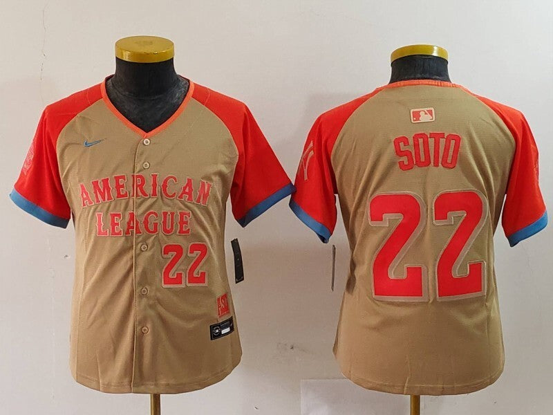 Youth New York Yankees #22 Juan Soto Yankees 24 All-Star Youth Style 3