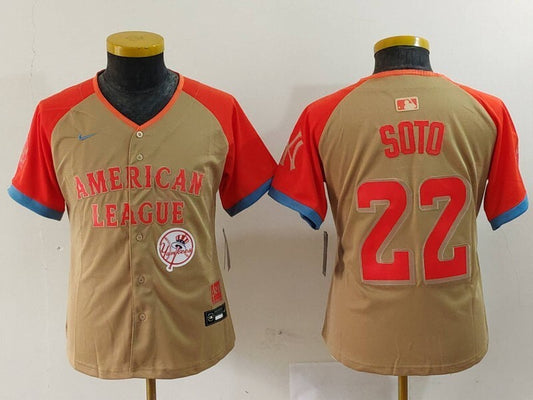 Youth New York Yankees #22 Juan Soto Yankees 24 All-Star Youth Style 7