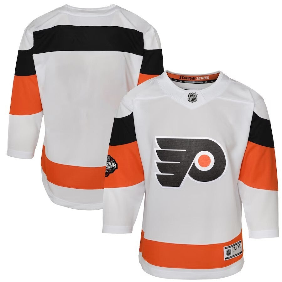 Youth Philadelphia Flyers 2024 NHL Stadium Series Premier Jersey – White Style 2