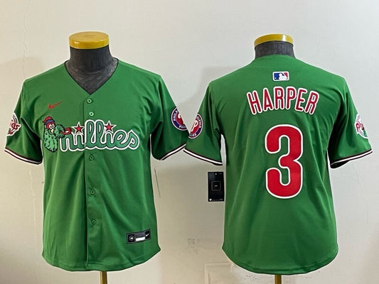 Youth Philadelphia Phillies #3 Bryce Harper Phillies Edition Youth Style 1