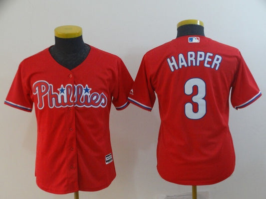 Youth Philadelphia Phillies #3 Bryce Harper Style 2