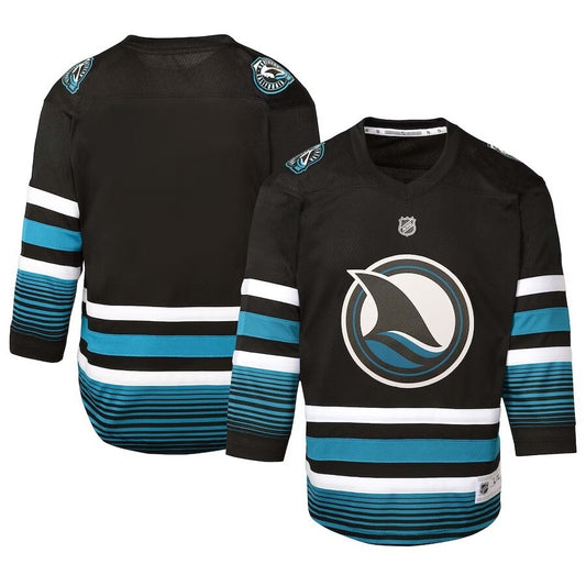 Youth San Jose Sharks Alternate Replica Jersey - Black