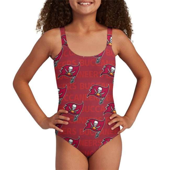 Youth Tampa Bay Buccaneers Bodysuit Comfortable Swimwear Beachwear Bathing 001(Pls