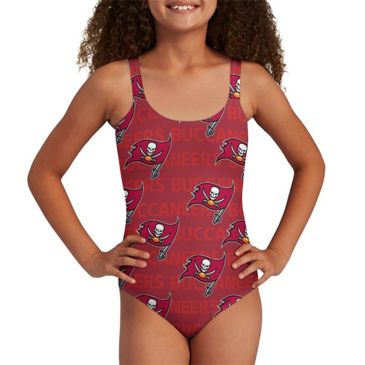 Youth Tampa Bay Buccaneers Bodysuit Comfortable Swimwear Beachwear Bathing 001(Pls