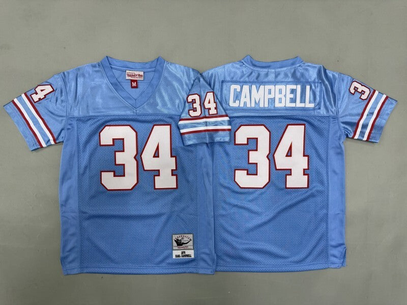 Youth Tennessee Oilers #34 Earl Campbell Oilers Youth Style 2