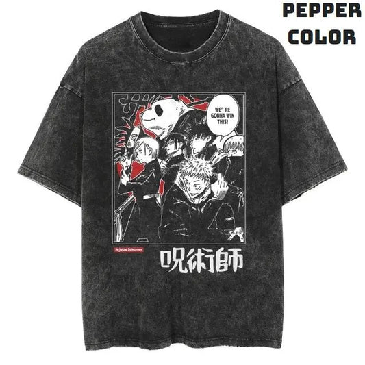 Yuji, Megumi, Nobara, Maki, Toge, Panda Team Vintage T-Shirt, Sukuna Shirt, Satoru Merch, Jujutsu Kaisen Shirt, Anime...