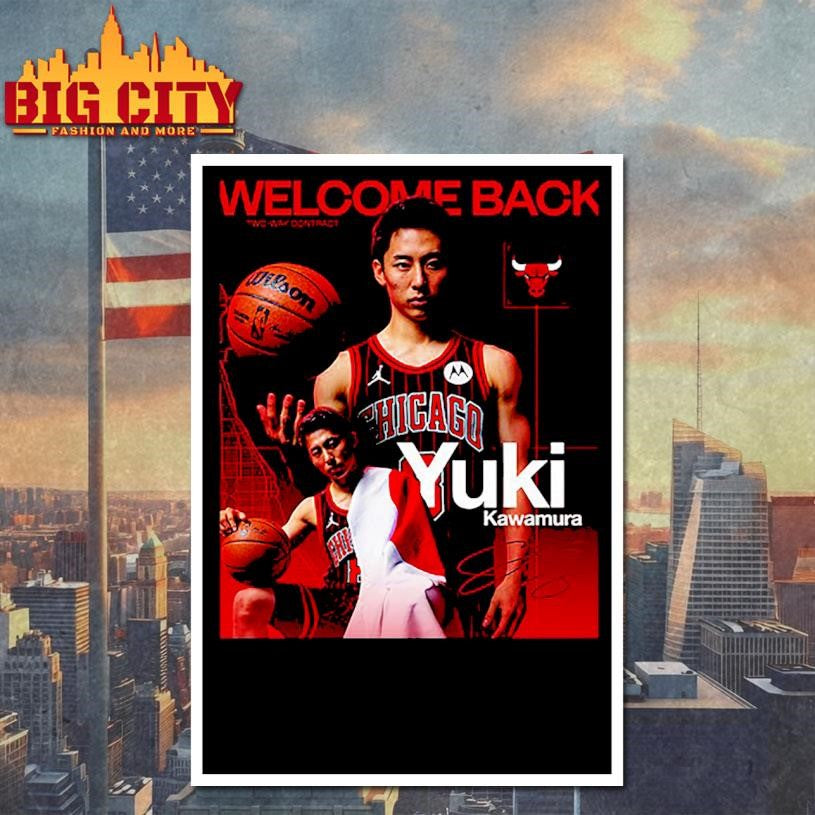 Yuki Kawamura Welcome Back Chicago Bulls Two Way Contract Shirt
