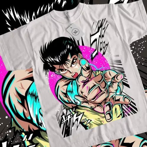Yusuke Urameshi T-Shirt Yu Yu Hakusho Youko Kurama Genkai Anime Shirt All Size Hoodie, Sweatshirt | WearSparks.com