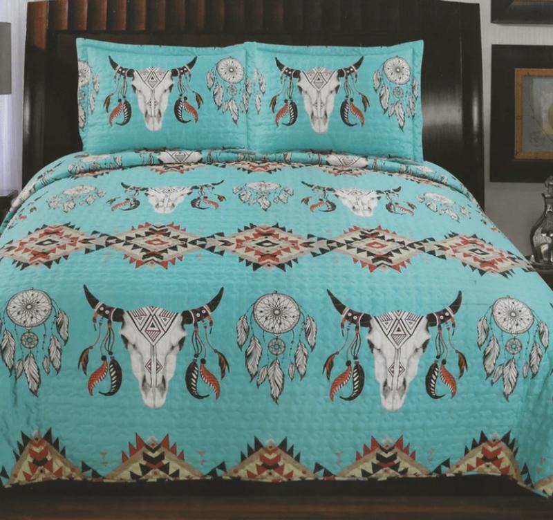 ZBullskull Turquoise 5 Piece Quilt Set T-Shirts, Hoodie, Sweatshirt | WearSparks.com