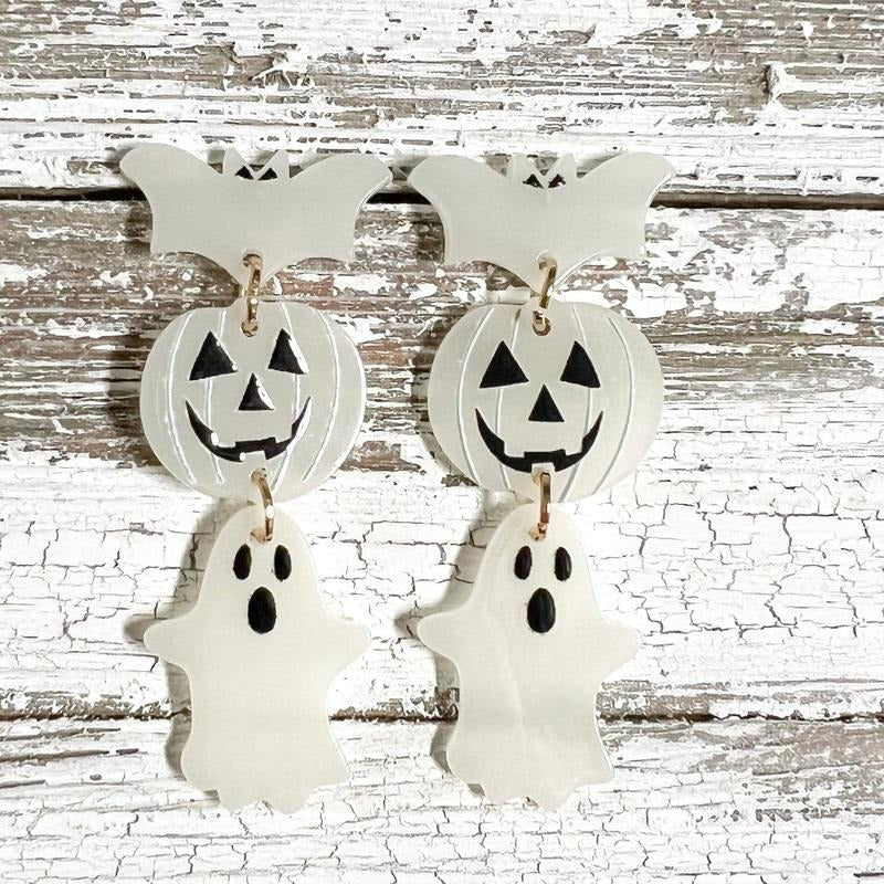 ZGhost Bat Pumpkin Earrings T-Shirts, Hoodie, Sweatshirt | WearSparks.com