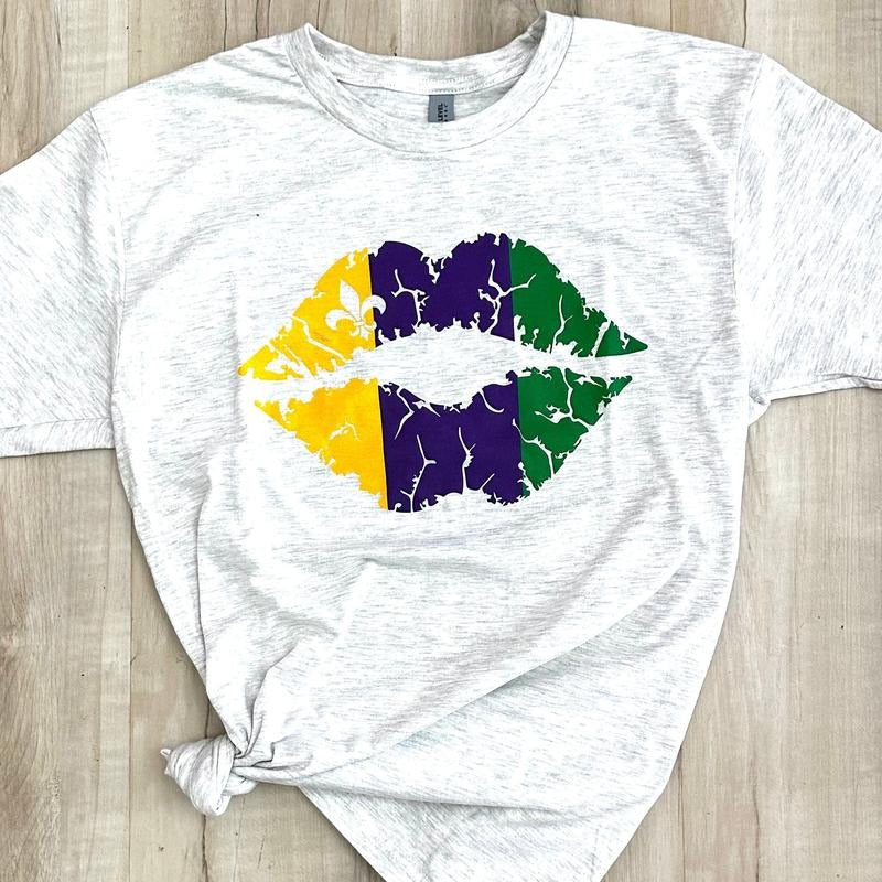 ZMardi Gras Lips Soft Graphic Tee Hoodie, Sweatshirt | WearSparks.com