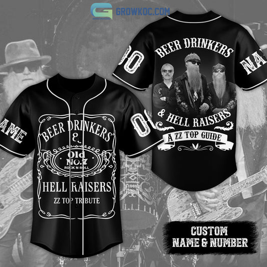 ZZ Top Beer Drinkers&Hell Raisers Personalized Baseball Jersey