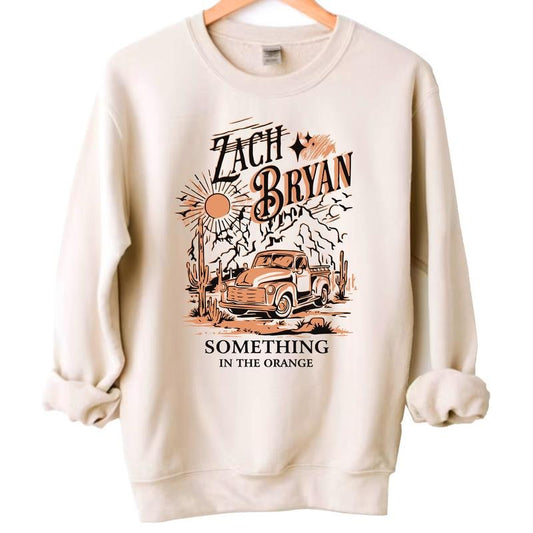 Zach Brya Shirt SomeThing In The Orange Retro Western Country Music Graphic Tee Shirt Vintage Merch Men Women Menswear...