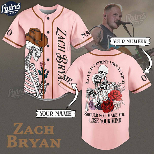Zach Bryan Custom Jersey Love Is Patient Love Is Kind - Padres Jersey Oasis: Elevate Your Baseball Style Game... (Image 1)
