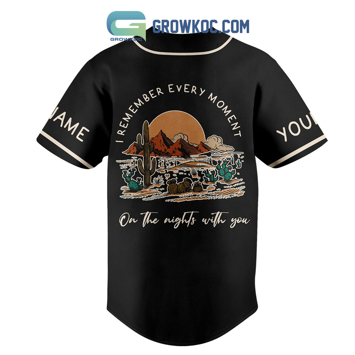 Zach Bryan I Remember Every Moment On The Nights With You Black Design Personalized Baseball Jersey